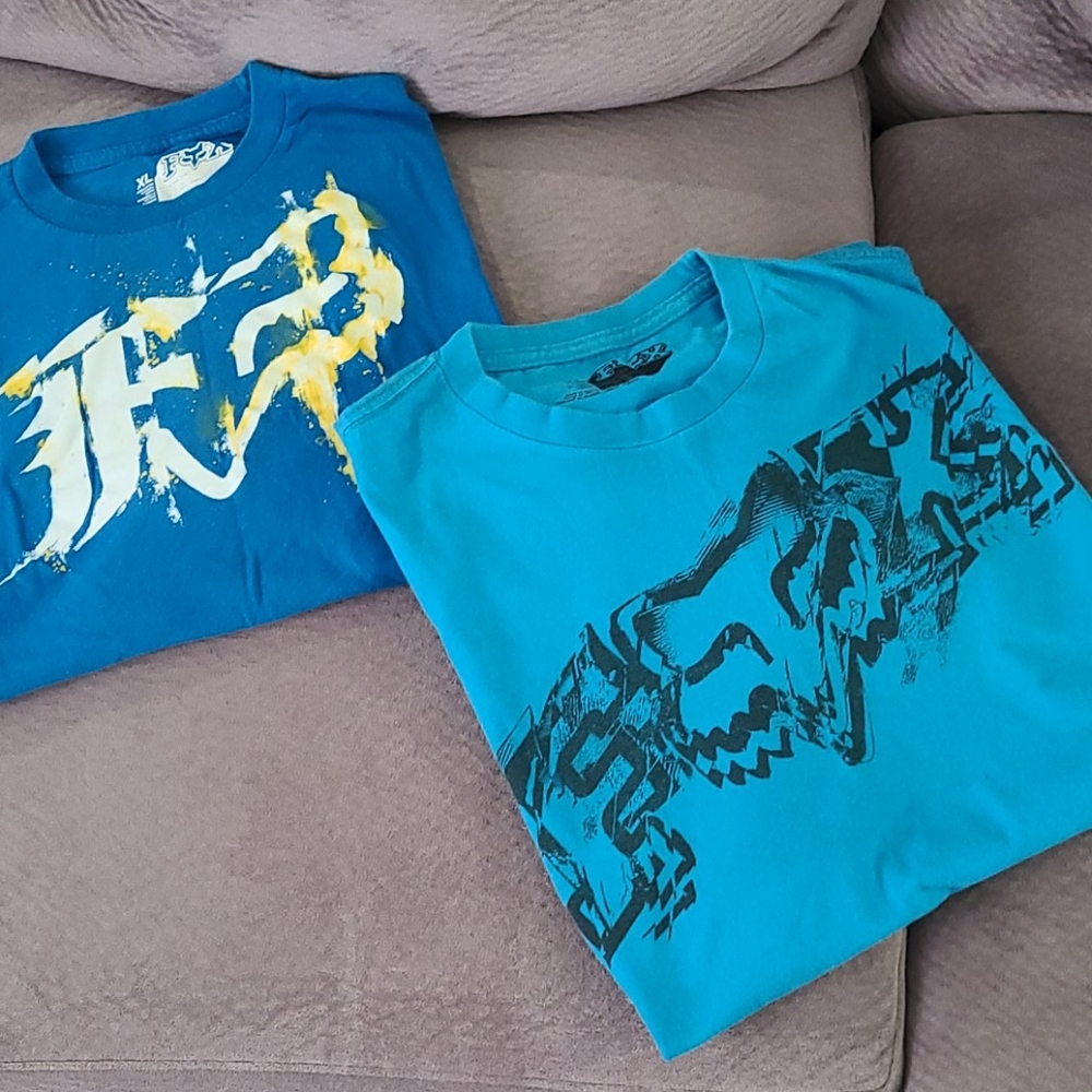 2 mens XL fox racing tee shirts